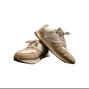 Men's Cream and Tan Sneakers